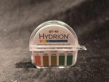 20pk Hydrion QT-40 Quat Sanitizer Test Tape Papers 0-500ppm Rolls