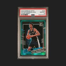 2023 PANINI DONRUSS OPTIC HYPER GREEN #225 VICTOR WEMBANYAMA ROOKIE RC PSA 10 🔥
