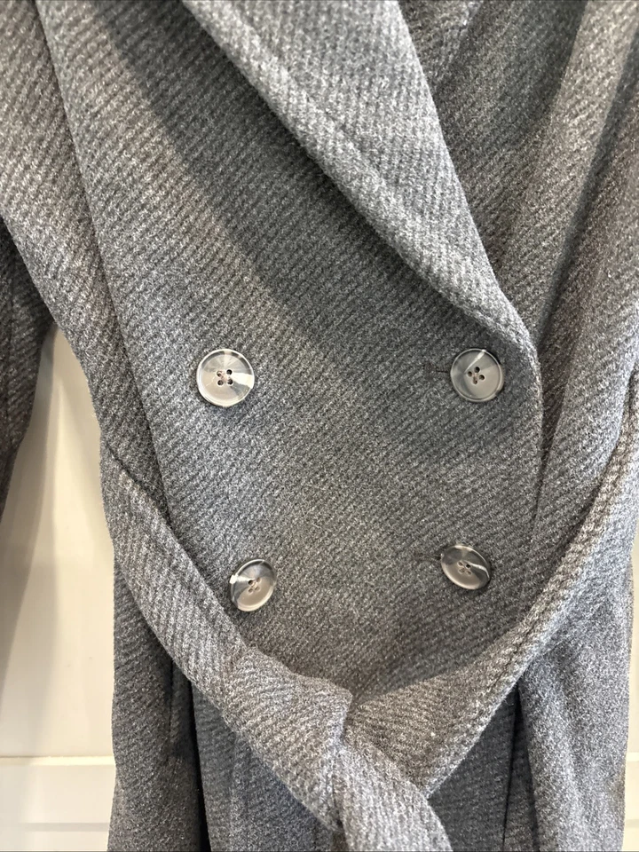 Old Navy NWT Grey Double Breasted Belted Classic Trench Coat Jacket Size L - Image 2 of 4