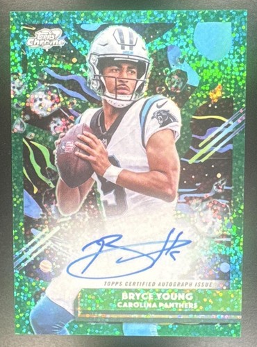 2025 Topps Cosmic Chrome Bryce Young #CCA-BY Auto Green Space Dust Refractor /75