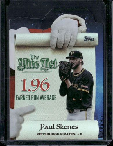 2025 Topps Holiday Paul Skenes The Nice List Card MNL-11 1.96 ERA Pirates
