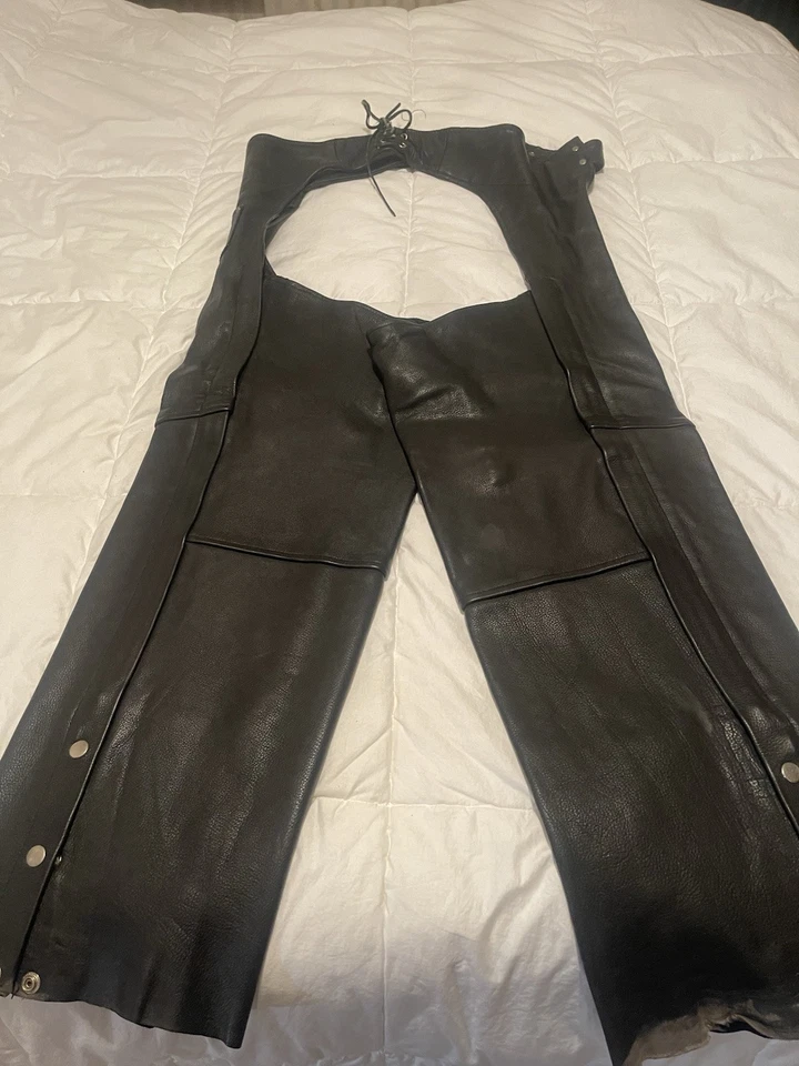 Pantalones de montar de cuero para hombre 3 XL pesados Foto 3 de 3