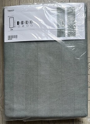 IKEA - 2 x GARDINENSCHALS - TIBAST - OLIV GRÜN 145cm/300cm NEU & OVP