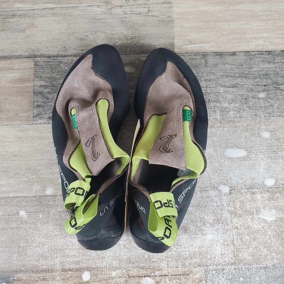 La Sportiva Cobra Eco Falcon Climbing Shoe Womens Sz 7.5 Brown Apple Green - Image 4 of 4