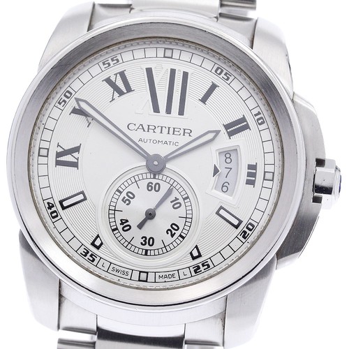 CARTIER Calibre de Cartier W7100015 Date Silver Dial Automatic Men's_942319