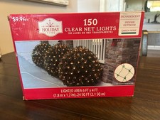 Holiday Time 150 Clear Net Lights Indoor Outdoor Christmas 6ft x 4ft