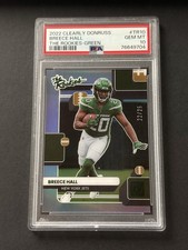 2022 Panini Clearly Donruss Breece Hall The Rookies Green #22/25 PSA 10 RC