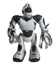 Robosapien 21" Electronic Robot 2005 Wowwee White Black No Remote Not Tested