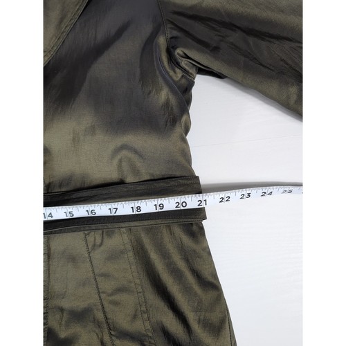 Vintage Jones New York Trenchcoat Damen M/L grün Wollgürtel herausnehmbares Futter - Bild 19 von 21