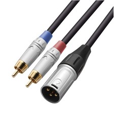 10ft Weatherproof RCA to XLR Male Y Splitter Cable for Superior Sound Quality