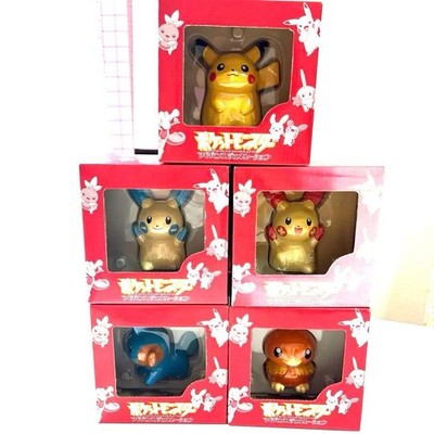 Pokemon AG Pikachu Minun Plusle Mudkip Torchic Coin Bank Tokai Kogei 5 Set Rare