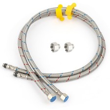 32-Inch Stainless Steel Braided Faucet Supply Line, 3/8" Compression x M10 Fa...
