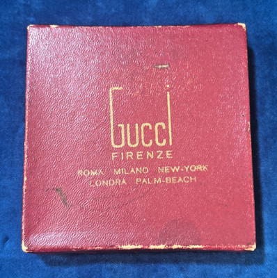Gucci Firenze Box Small Red 3.75  X 3.75  X 1/2  Empty Vintage (80's)?