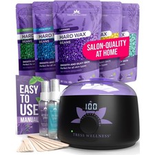 Complete Waxing Kit with Hypoallergenic Hard Wax and Digital Temperature Control