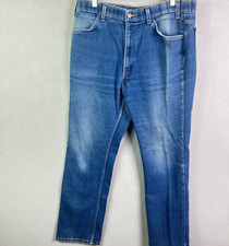 Vintage Levis 547 Jean Men 38 x 32 Blue Denim Straight Leg Orange Tab Whiskering