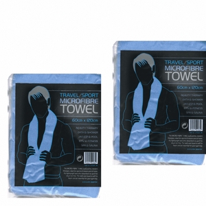 2 x Microfibre Towels Holiday, Camping, Sports Etc Includes Storage Pouch 2 x Microfibre Towels Holiday, Camping, Sports Etc Includes Storage Pouch