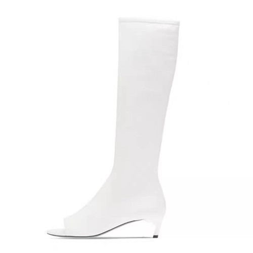 American Style Runway Womens Sandals Knee High Boots Stretchy Mid Stiletto Heels - Picture 21 of 32