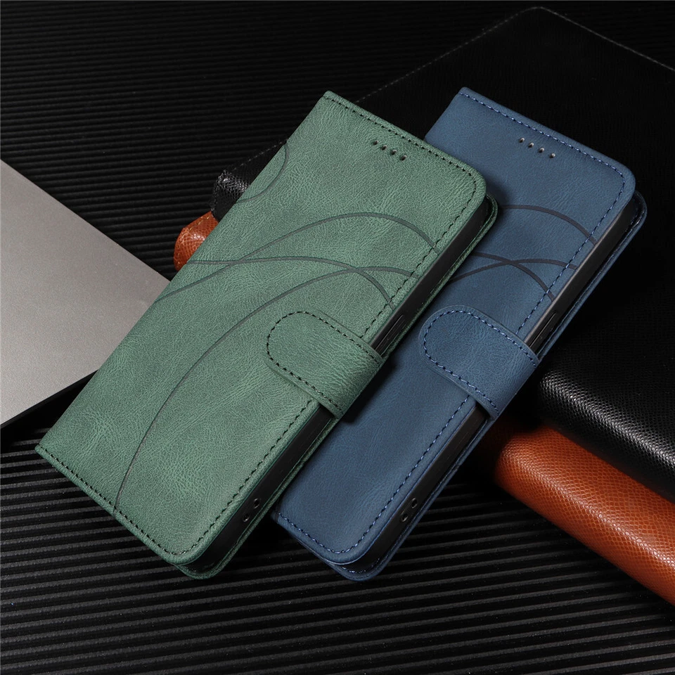 For Motorola Moto E13 E22 E32 G73 Case Leather Magnetic Wallet Slot Stand Cover - Image 3 of 4