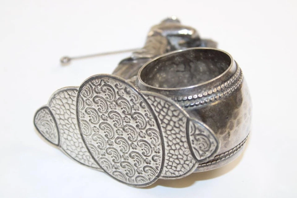 Servilletero figurativo clásico de alrededor de 1900 en estilo golfista Harry Vardon, EX++ Foto 4 de 4