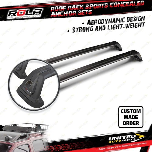 2 x Rola Sports Concealed Anchor Roof Rack Bars for Toyota Kluger GSU5-R 4D SUV - Picture 2 of 2
