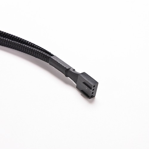 Black 4Pin PWM To Dual PWM Computer Case Fan Power Sleeved Y-Splitter Cable f8 - 第 5/5 張圖片