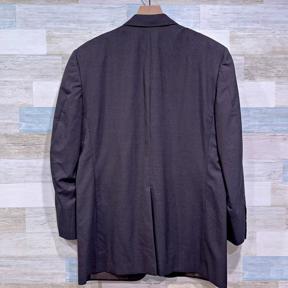 Southwick Wool Striped Bespoke Suit Gray 3 Button Surgeon Cuffs Mens