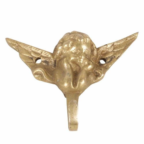 New Rare Handmade Brass Golden Cherub Angel Wall/Coat Hooks - 1 Piece - 第 1/2 張圖片