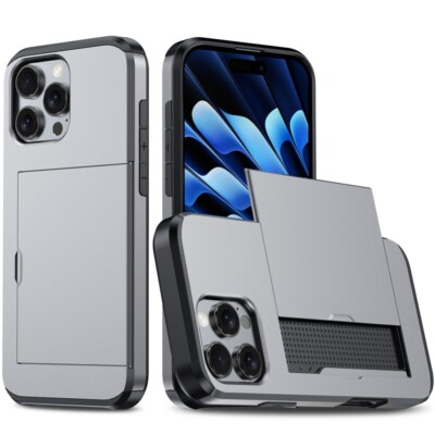 For iPhone 17 17e 16 15 14 13 12 Pro Max Plus Mini Case Wallet Card Holder Cover
