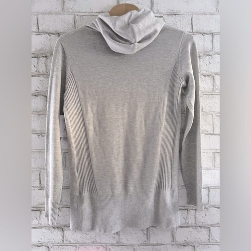 NWT Athleta Winding River Knit Pullover Hoodie Grey Size XXS - Picture 3 of 7