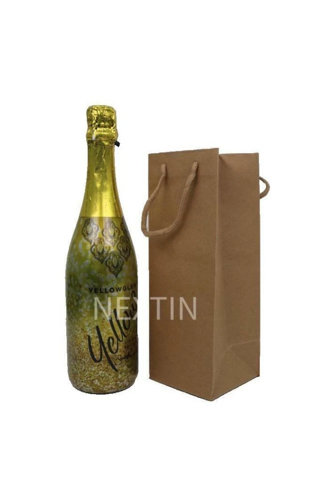 Wine Paper Bags 50 x Bulk, Gift Shopping Carry Craft Brown Bag with Handles - Image 3 of 4