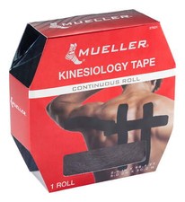 Mueller Kinesiology Tape, 2" x 98.4 ft 30 Meter Continuous Roll, Black