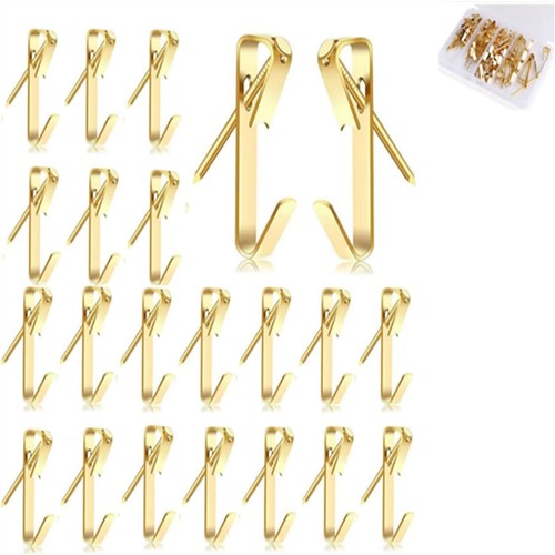 120 pcs Picture Hangers Hooks Heavy Duty Photo Frame Hanging Kit With Nails Home - Picture 4 of 14