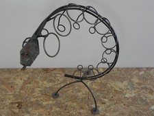 Porta Bottiglie da vino in ferro battuto Cantinetta Artigianale forma serpente