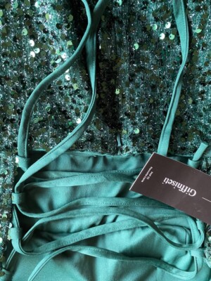 green emerald velvet dress Giffniseti Women's Strapless Sequin Pleated Maxi Dress A Line Elegant Prom  Evening Gowns Green at Amazon Women's Clothing store main image 1