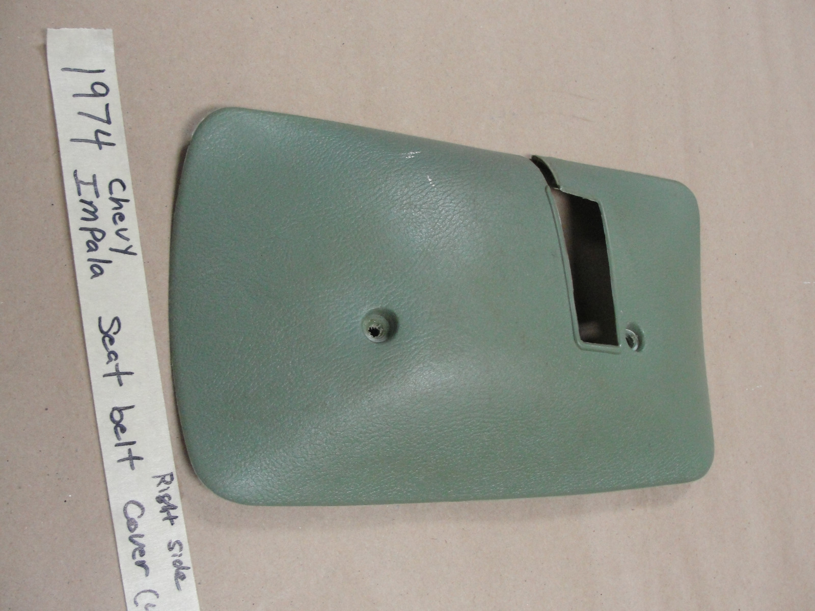 OEM 74 Chevy Impala RIGHT INTERIOR SEAT BELT COVER GM 4 DOOR FULL SIZE