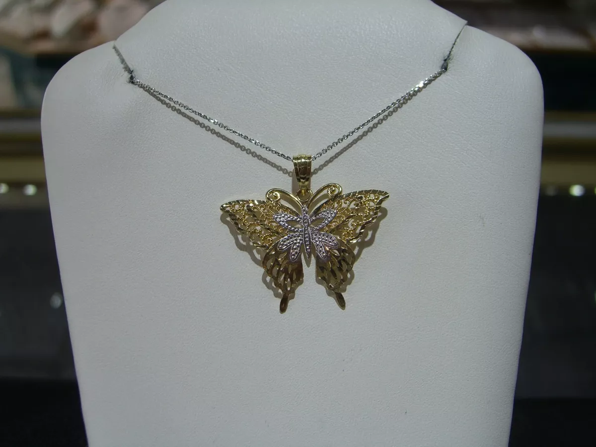 14 karat outlet gold butterfly necklace