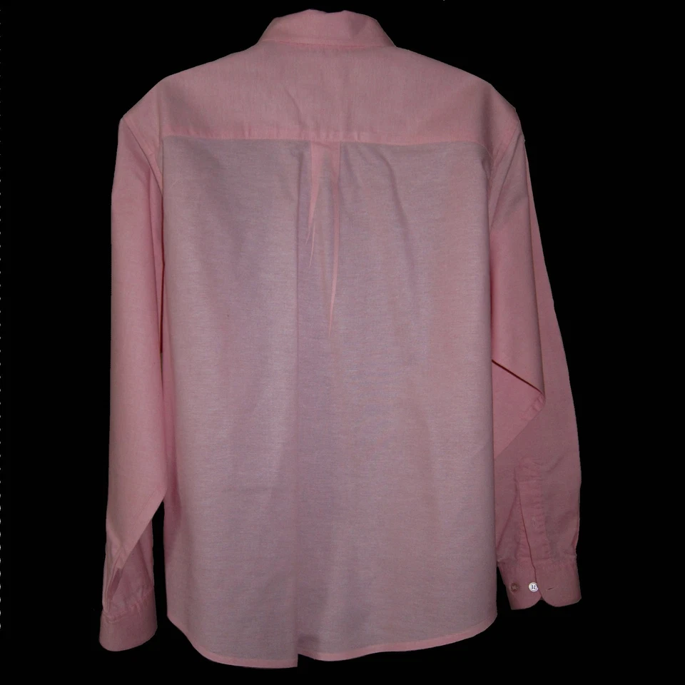 Camisa De Colección Años 70 Cuello Abotonado Rosa Talla M Colección Dova Oxford Manga Larga Foto 3 de 4