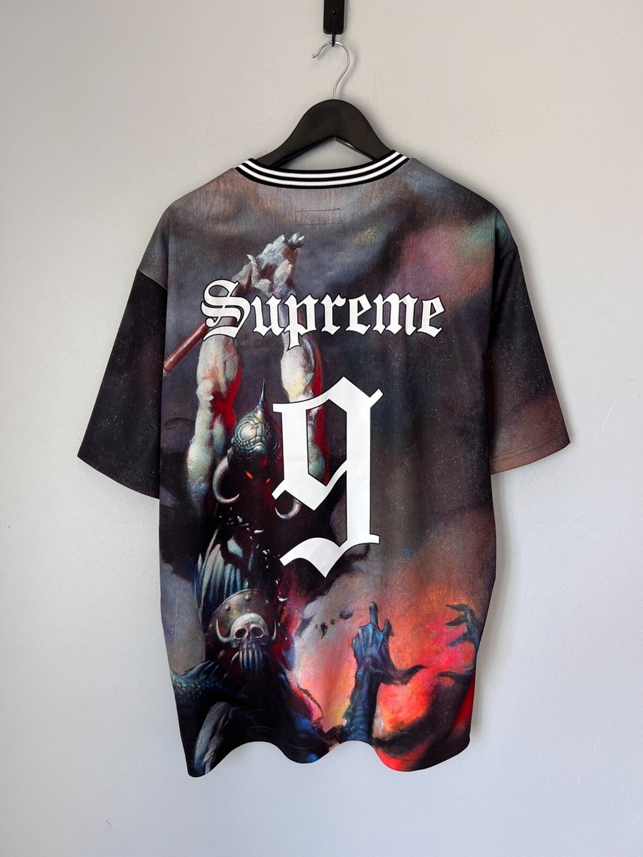 Supreme Frank Frazetta Death Dealer Soccer Jersey - Size Supreme Frank Frazetta Death Dealer Soccer Jersey - Size