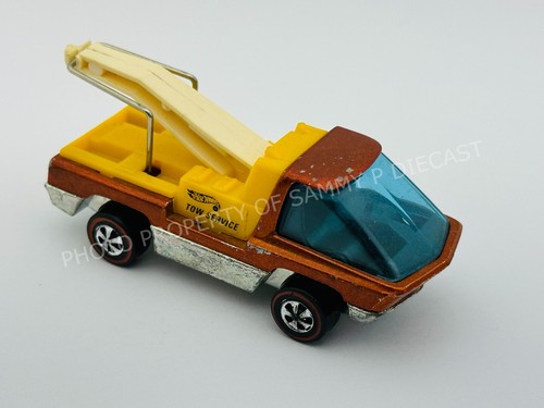 Hot Wheels Redline TOW TRUCK Orange HK Dark Interior Heavyweights Very Nice !!!