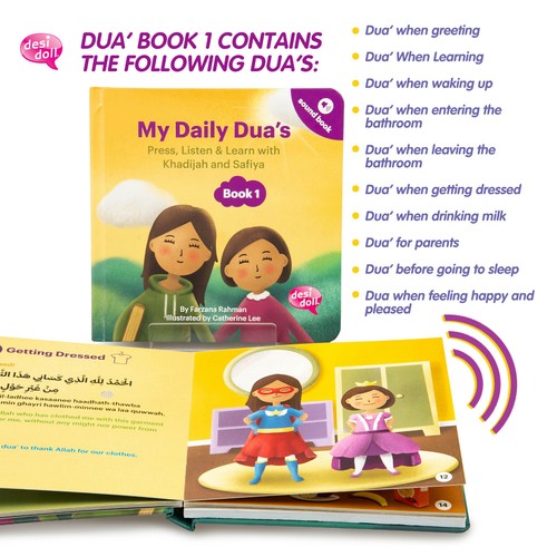 The Desi Doll ® My Daily Dua’s Sound Book Listen & Learn -NEW Nursery Collection - Picture 3 of 12