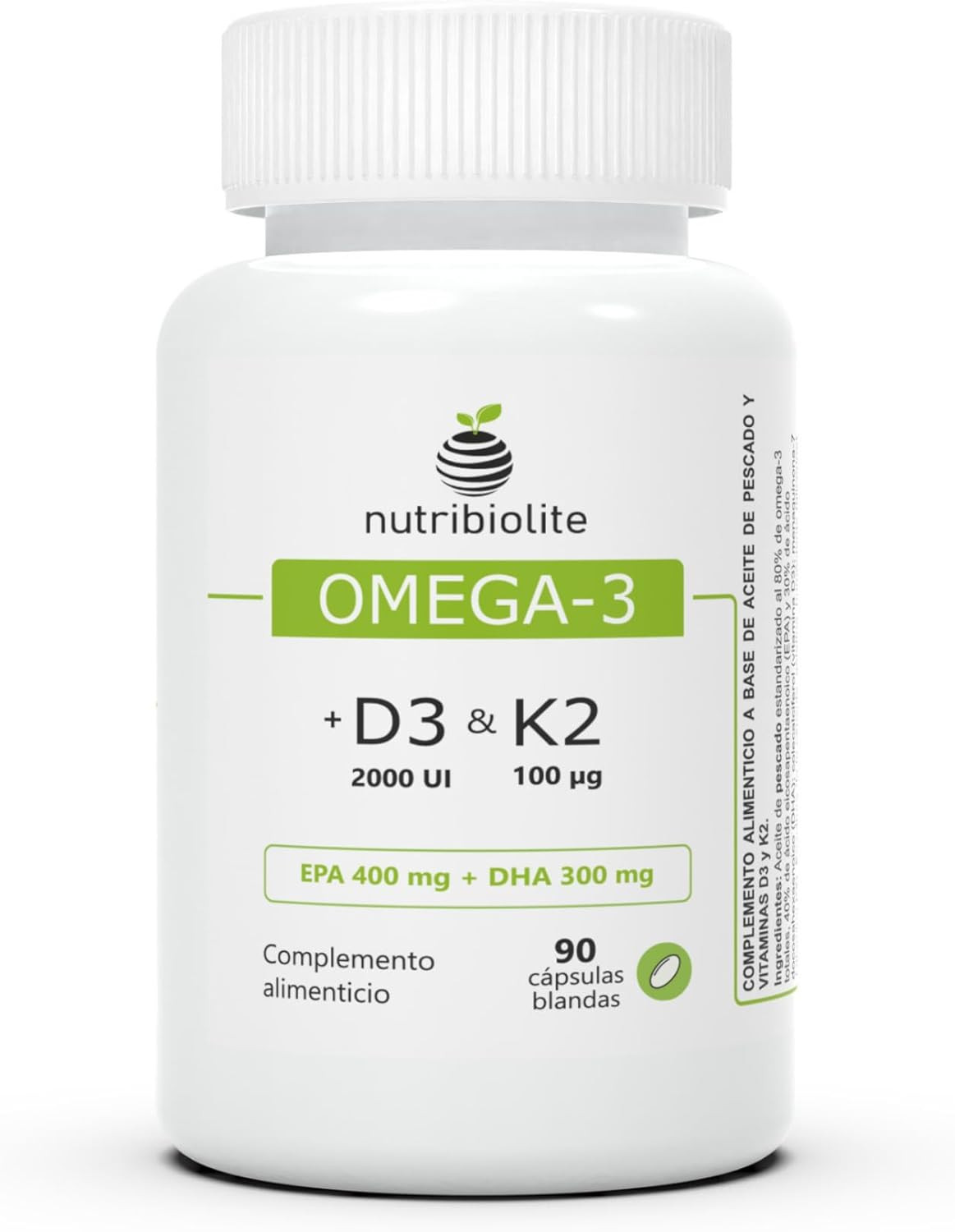 Omega 3 Extra Concentrato 80% con D3 K2 - L'Integratore Totale 1000mg