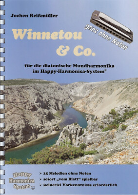 Mundharmonika-Spielheft OHNE Noten: Winnetou & Co.  - für Bluesharp