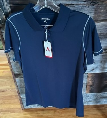 Polo de golf para mujer Antigua Desert Dry azul marino rayas sutiles M, L, XL - Imagen 15 de 20