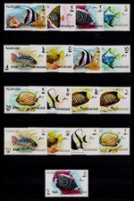 Fische Sharjah  1966 Michel 229 - 245   postfrisch