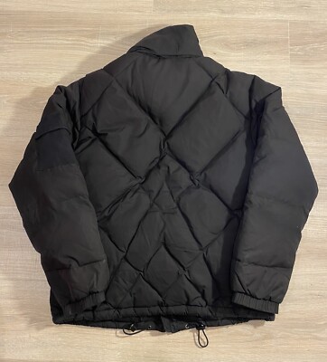 Men's Vintage Armani Jeans Goose Down Puffer Jacket Coat Black