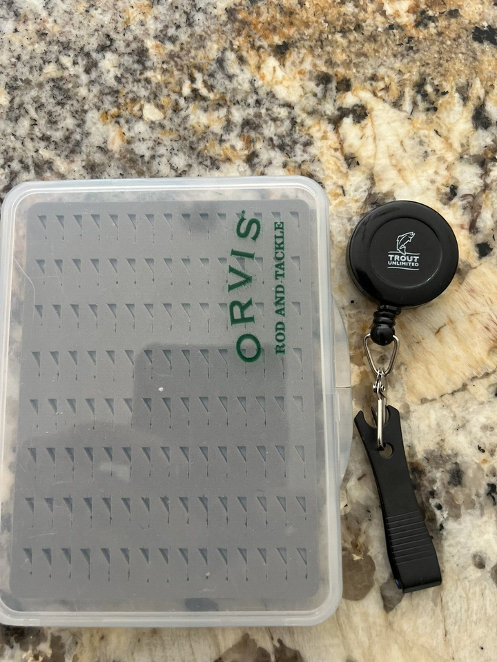 Fly boxes 5 ea, Orvis Dropper Rig Box, nippers eBay