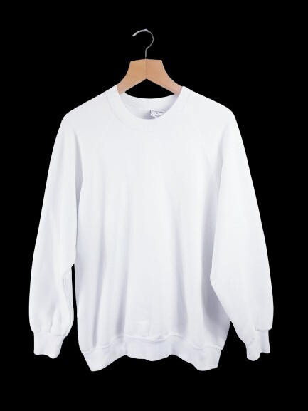 JERZEES vintage Mens White Regular Fit Knit Jumper/Sweater Size