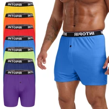 Men's Boxer Shorts Loose and Comfortable Briefs Viscose Breathable Underwear US