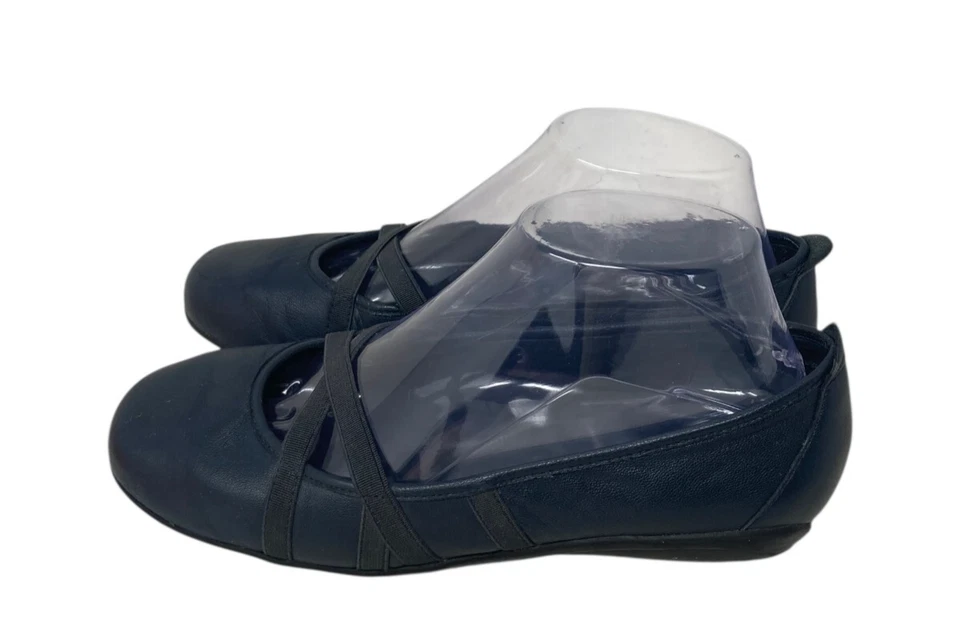 Zapatos planos de ballet para mujer talla 7 anchos azules sin cordones Foto 2 de 4