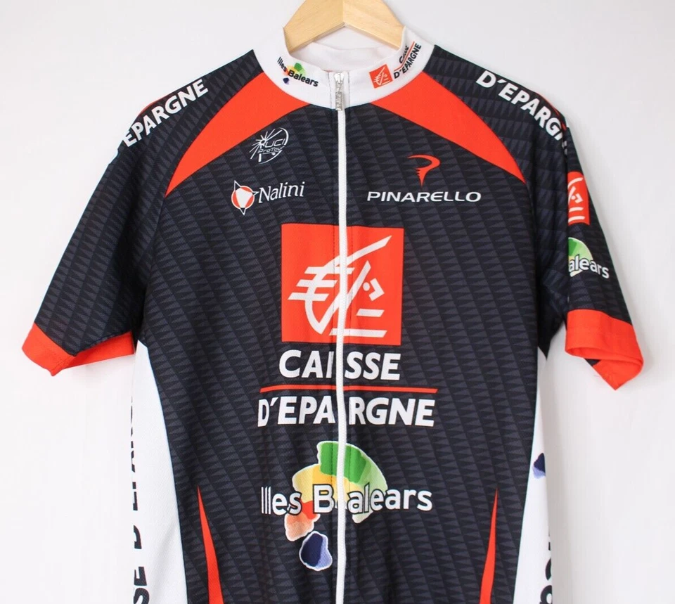 Caisse D'Epargne UCI Nalini Cycling Jersey Full Zip Made in Italy Size L Euro 6 - Image 2 of 4